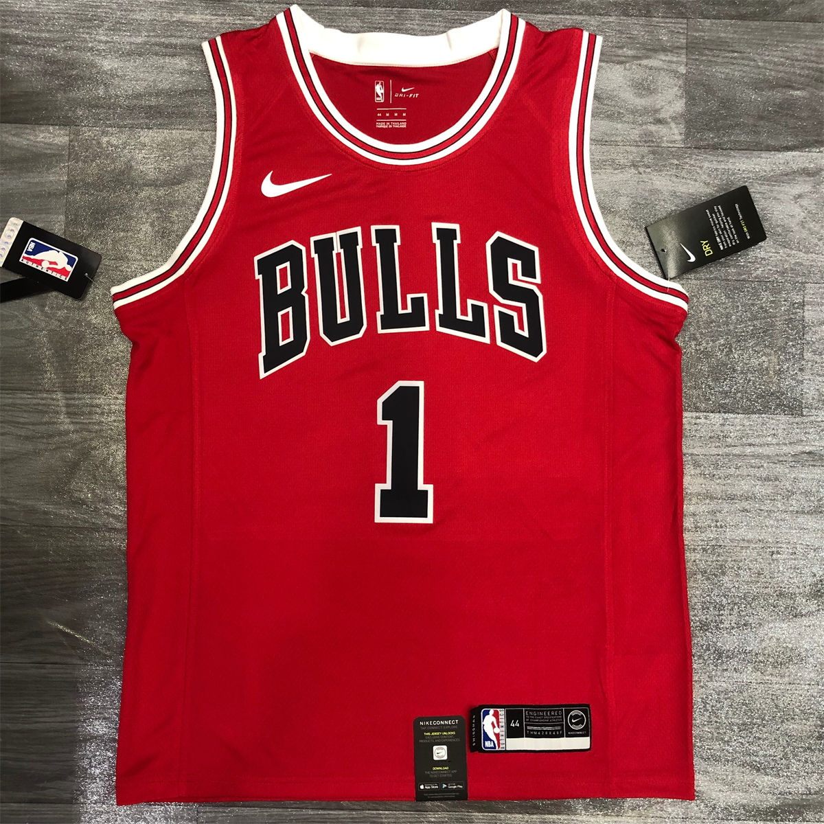 NBA Chicago Bulls Round neck Red Jersey ROSE#1 S-XXL