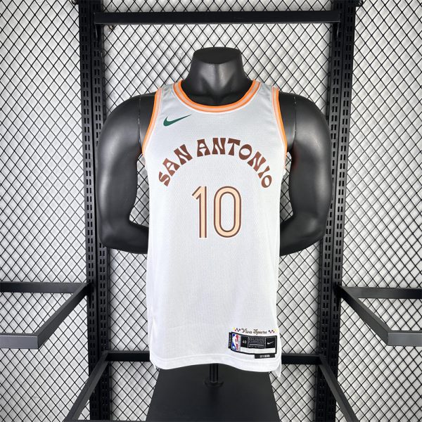 NBA San Antonio Spurs SOCHAM#10 2024 White City Edition Swingman Jersey S-XXL