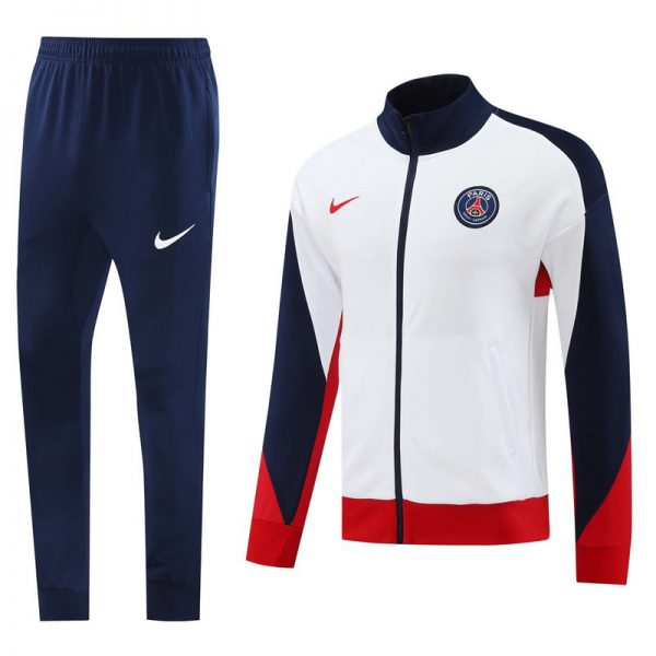 2024 PSG White Jacket Training Suit Set Football Team Shirt Sports Fashion