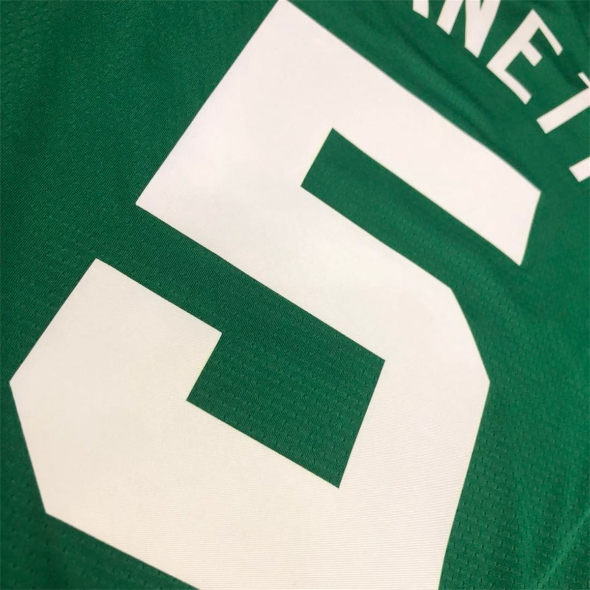 NBA Boston Celtics round neck Retro Green Jersey Garnrtt#5 S-XXL
