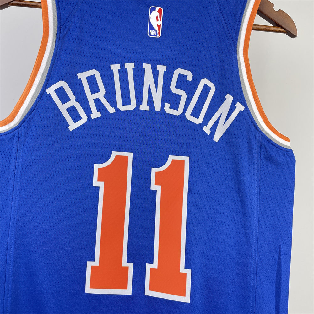 NBA New York Knicks Round Neck Blue jersey BRUNSON#11 S-XXL