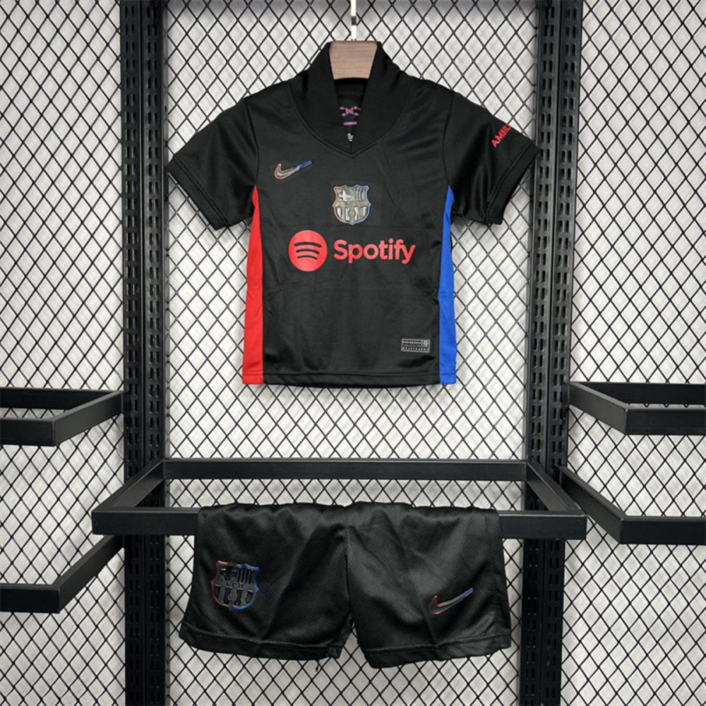 24/25 Kids Barcelona Away jersey Kid Kits Size 16-28
