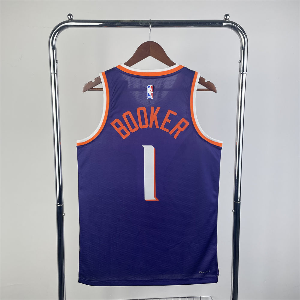 NBA Phoenix Suns BOOKER#1 2024 Purple Jersey S-XXL