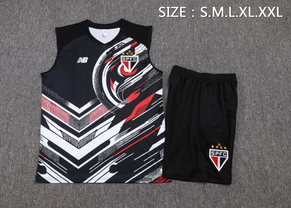 2026 Sao Paulo Black Training Set Shirt and Shorts