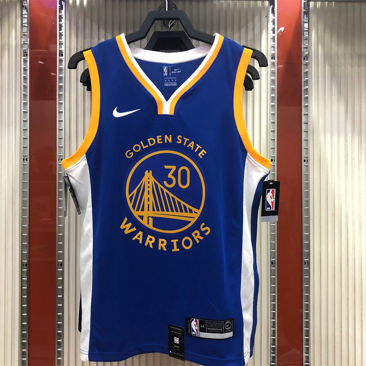 NBA Golden State Warriors V neck Blue Jersey CURRY#30 S-XXL