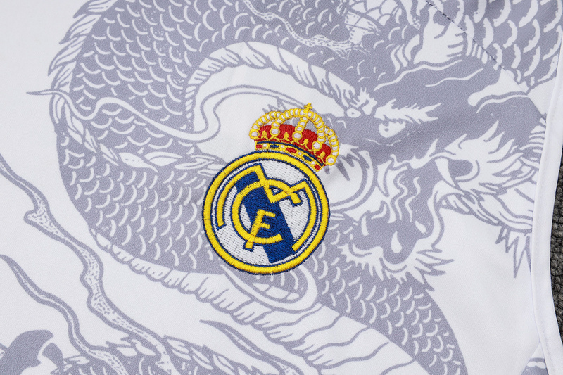 24/25 Real Madrid White Training Set Shirt and Shorts