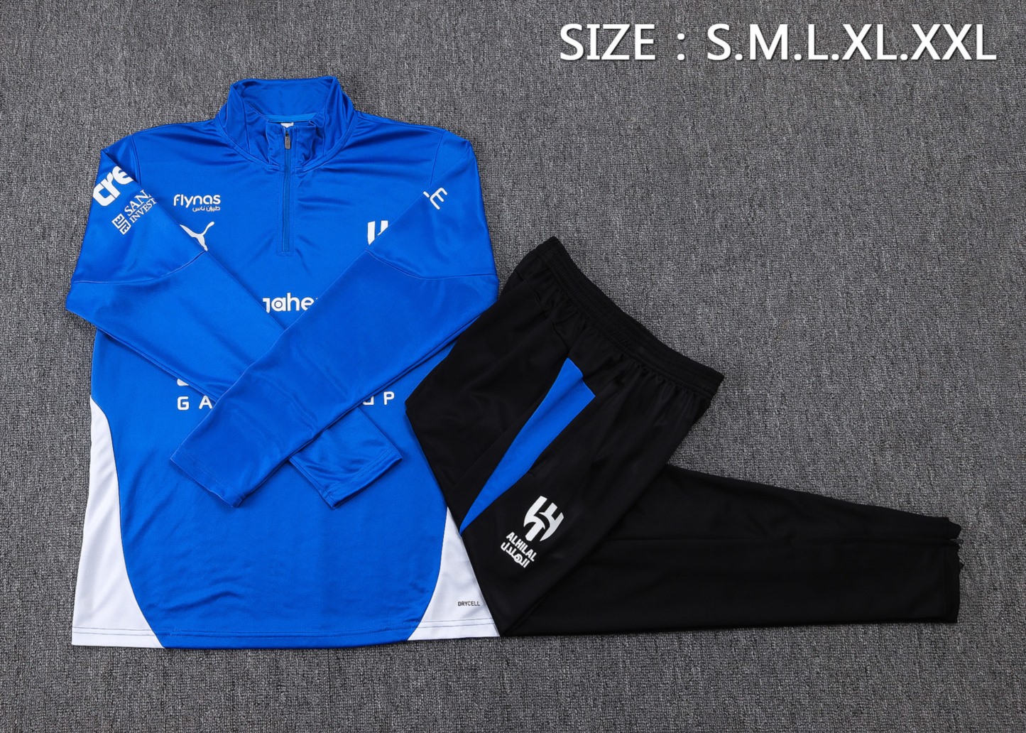 202526 AI Hilal Riyadh Colorful BlueLong-sleeved half-pull training kit Football team kit