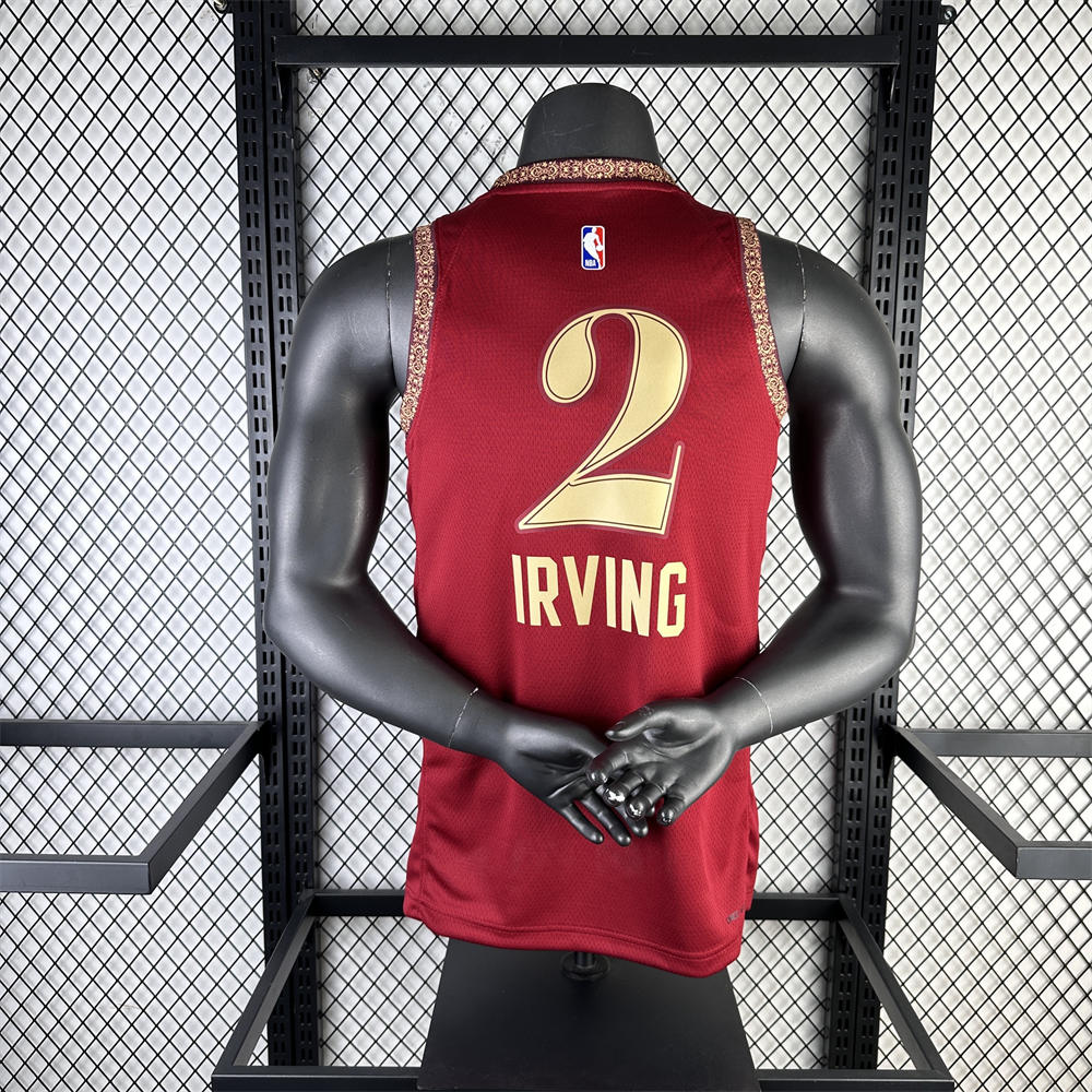 NBA Cleverland Cavaliers 2024 Round Neck Red jersey IRVING#2 S-XXL