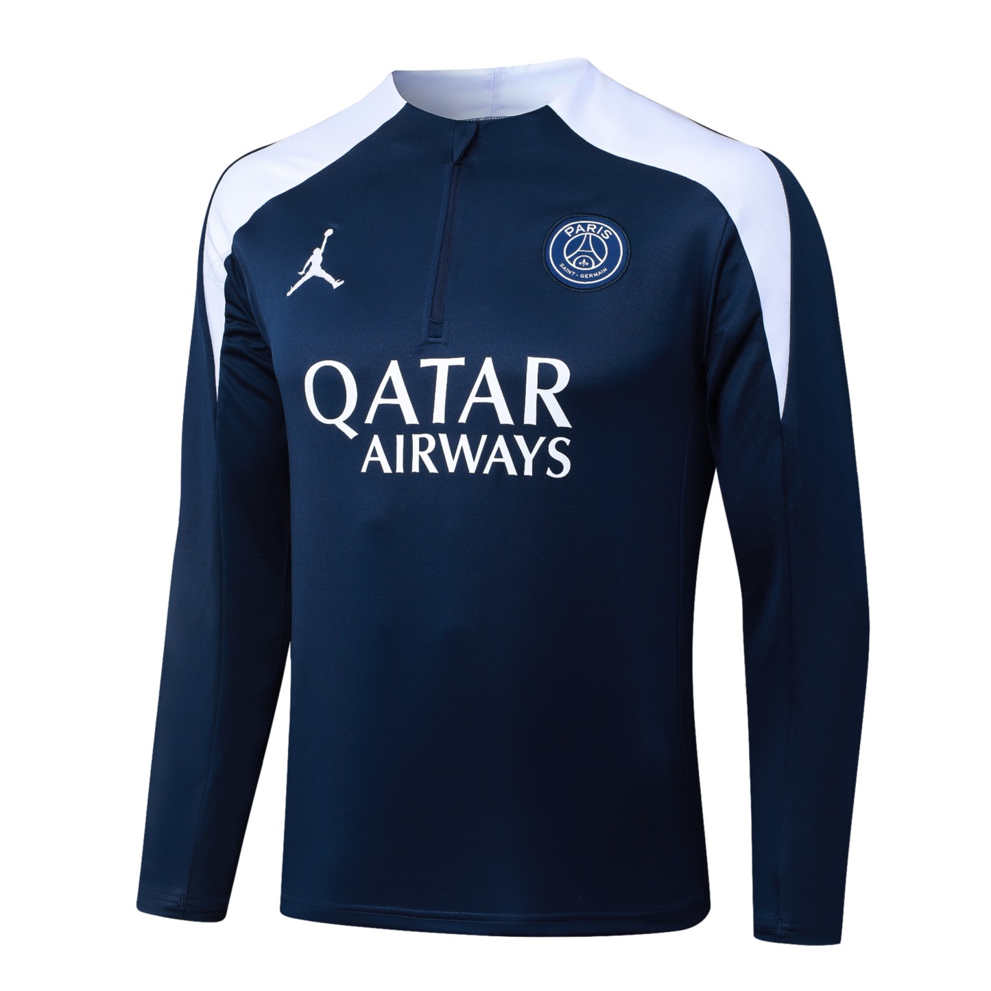202526 Paris royal blue Long-sleeved half-pull training kit Football team kit