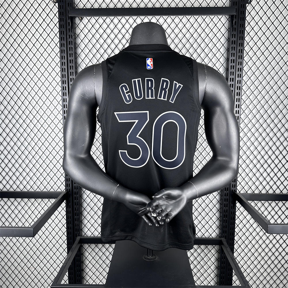 NBA Golden State Warriors Round Neck Honor Edition Black Jersey CURRY#30 S-XXL