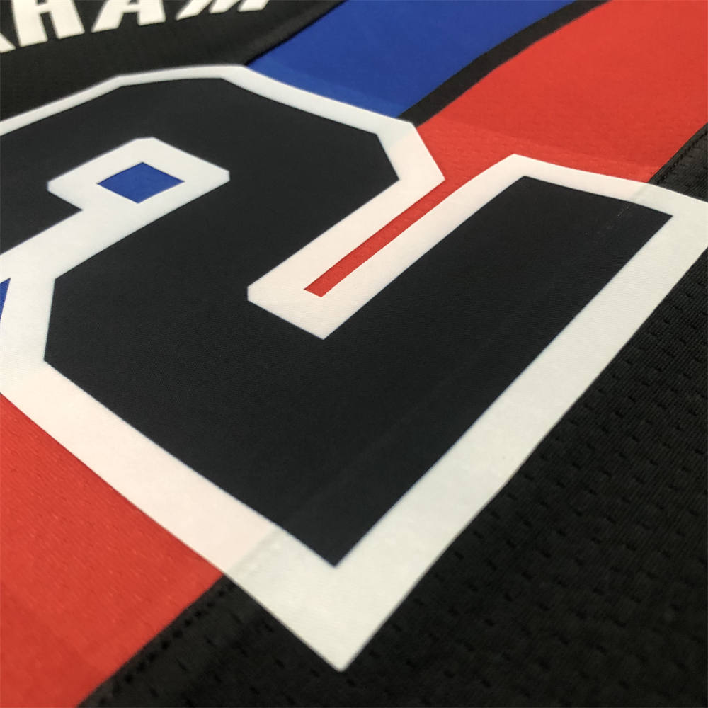NBA Detroit PIstons Round Neck JORDAN Edition Black jersey CUNNINGHAM#2 S-XXL