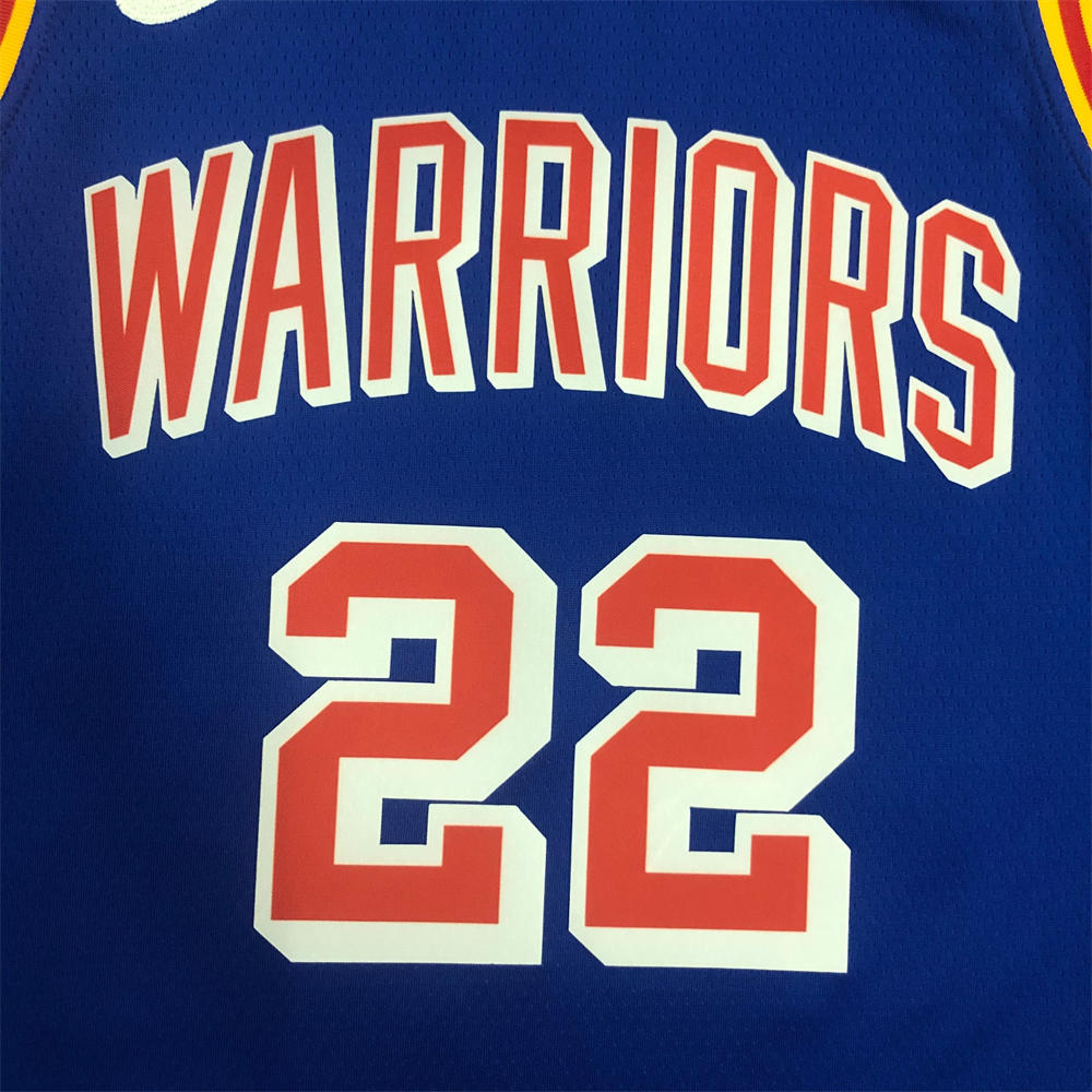 NBA Golden State Warriors Round Neck Blue Jersey WIGGINS#22 S-XXL