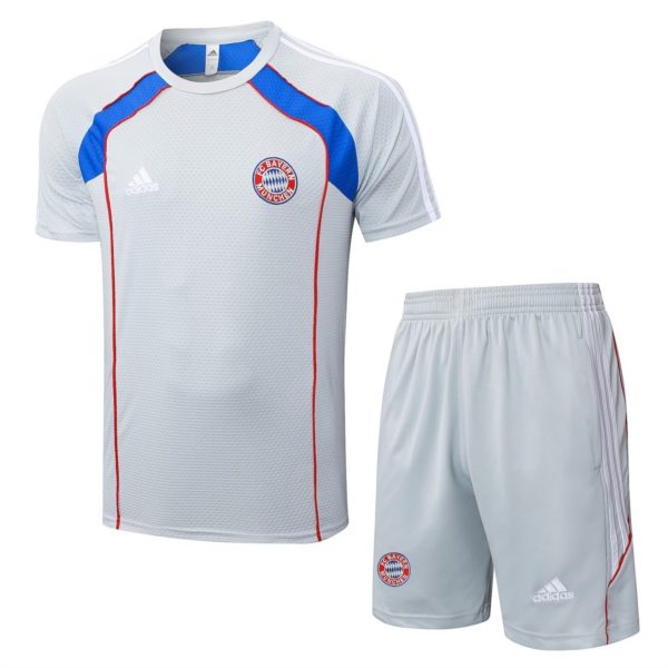 2026 Bayern Munich Grey Training Set Shirt and Shorts