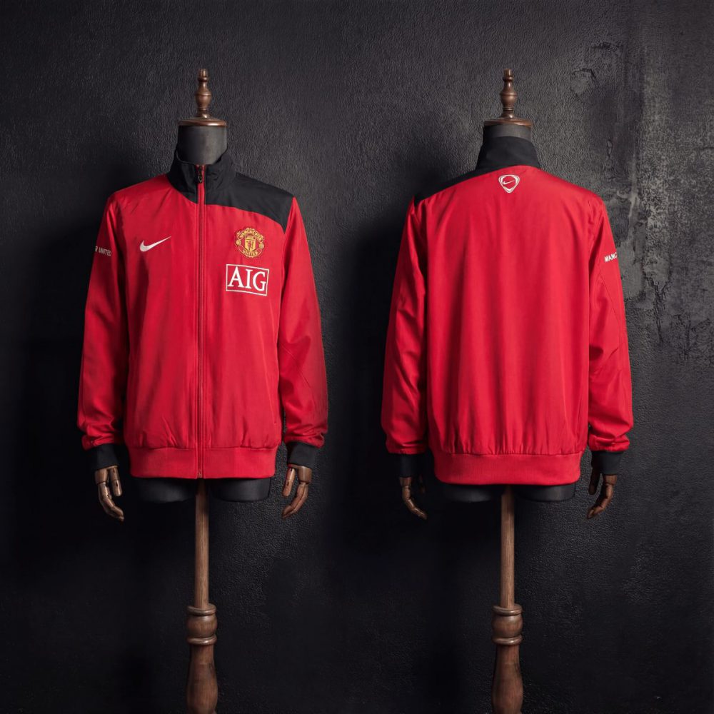 2007/08 Vintage Style Manchester United Red Windbreaker Sport Unifom