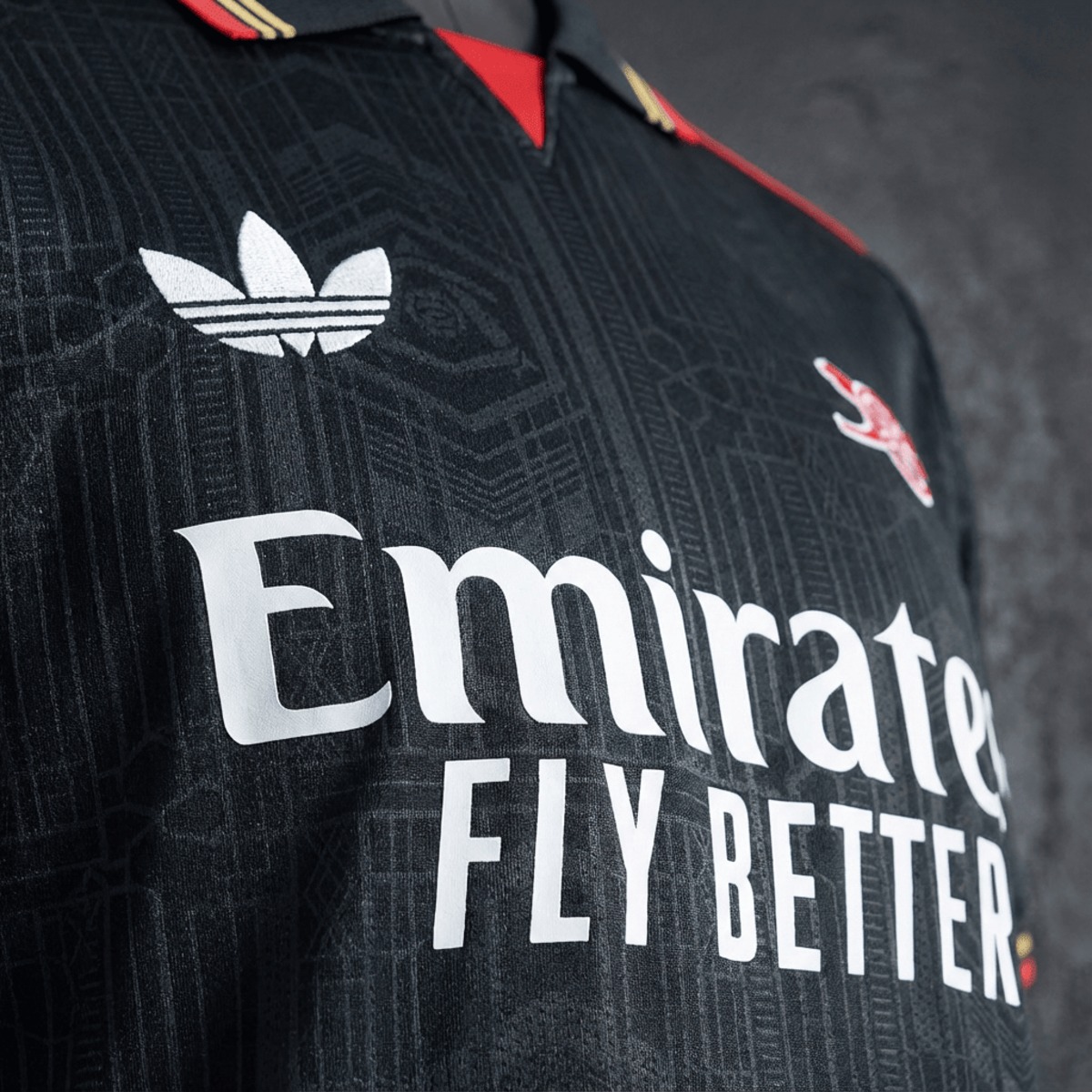 2025/26 Arsenal Training Black Polo Fan version