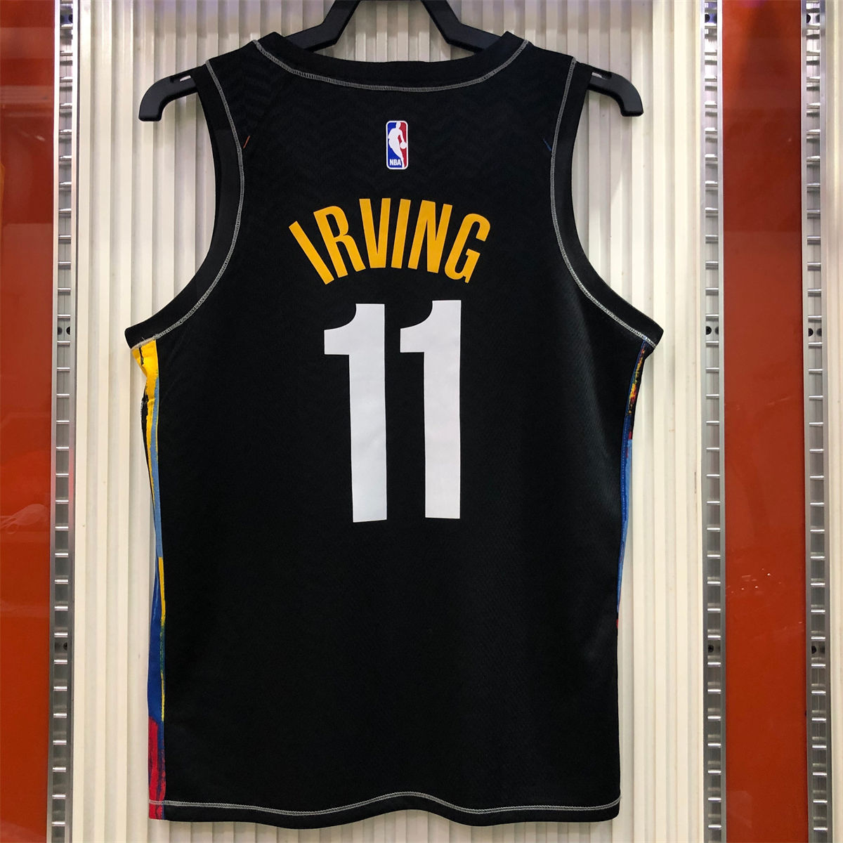 NBA Brooklyn Nets V neck Black Jersey Irving#11S-XXL