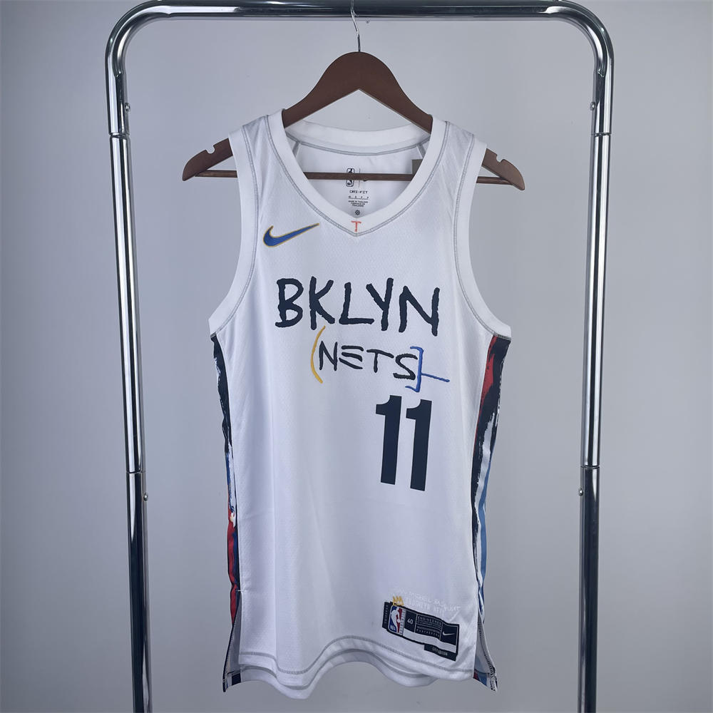 NBA Brooklyn Nets V-Neck White Jersey IRVING#11 S-XXL
