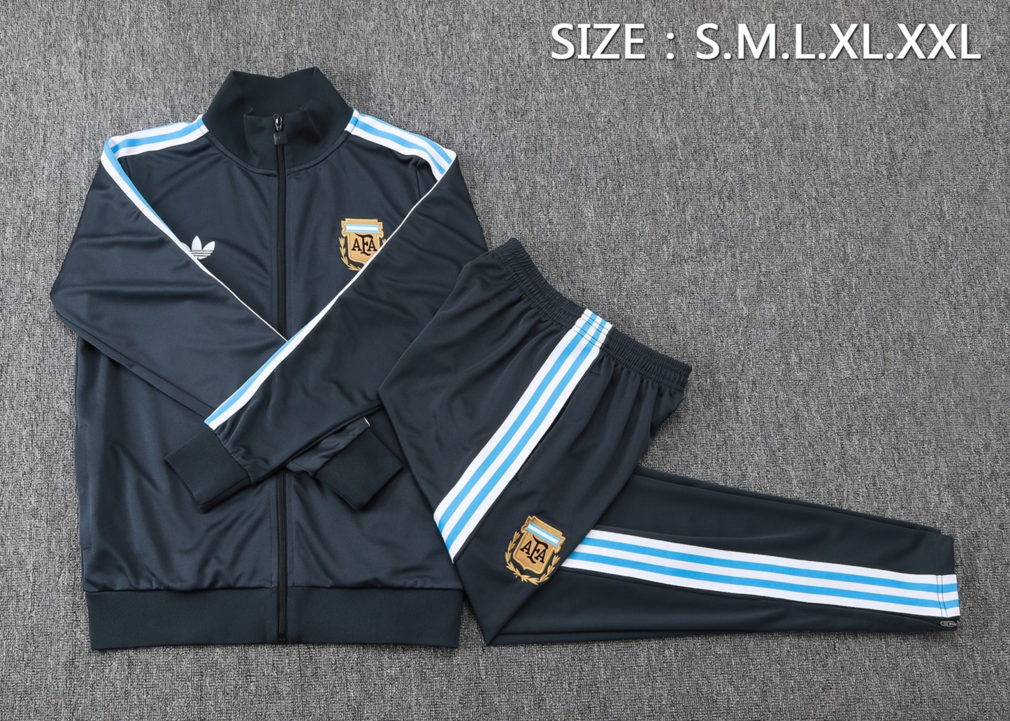 2025/26 Argentina dark gray Jacket Training Suit Set Football Team Shirt Sports Fashion