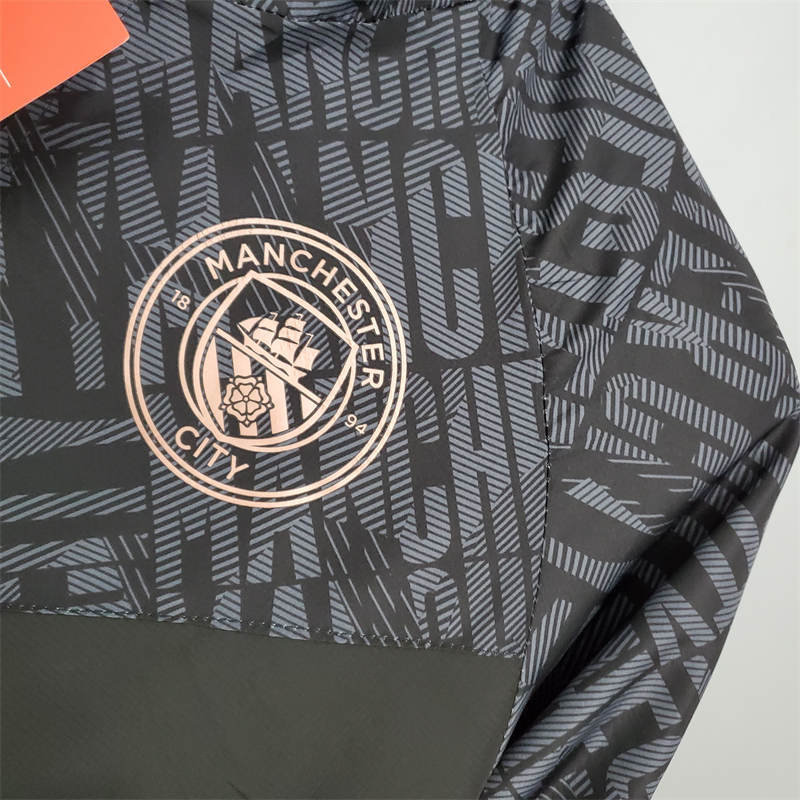 21/22 Windbreaker Manchester City Black Sport Unifom jersey Sport Unifom