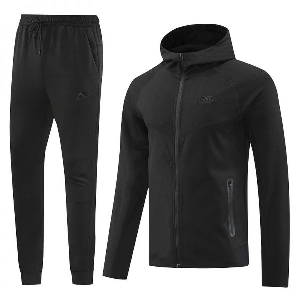 2024 Nike Black Hoodie Jacket Kit Set Football Team Shirt Sports Fashion
