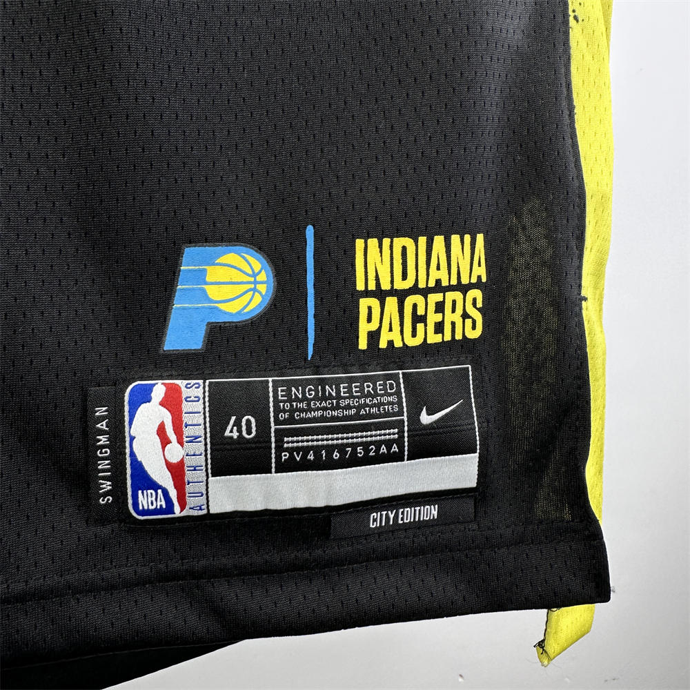 NBA Indiana Pacers 2024 City Edition V-Neck Black Jersey HALIBURTON#0 S-XXL
