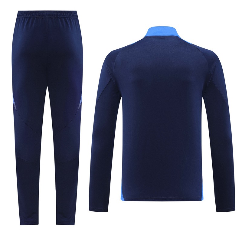 2024 Adidas Royal Blue Long-sleeved half-pull training kit Football team kit