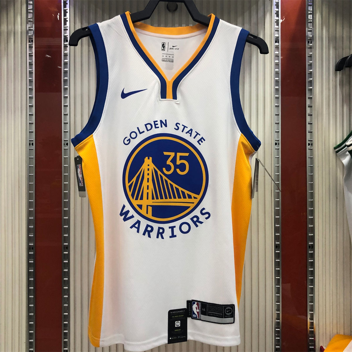 NBA Golden State Warriors V neck White Jersey DURANT#35 S-XXL