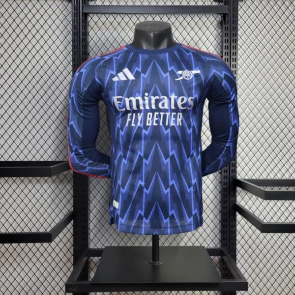 2025/26 Arsenal Away Long Sleeve Jersey Player Version