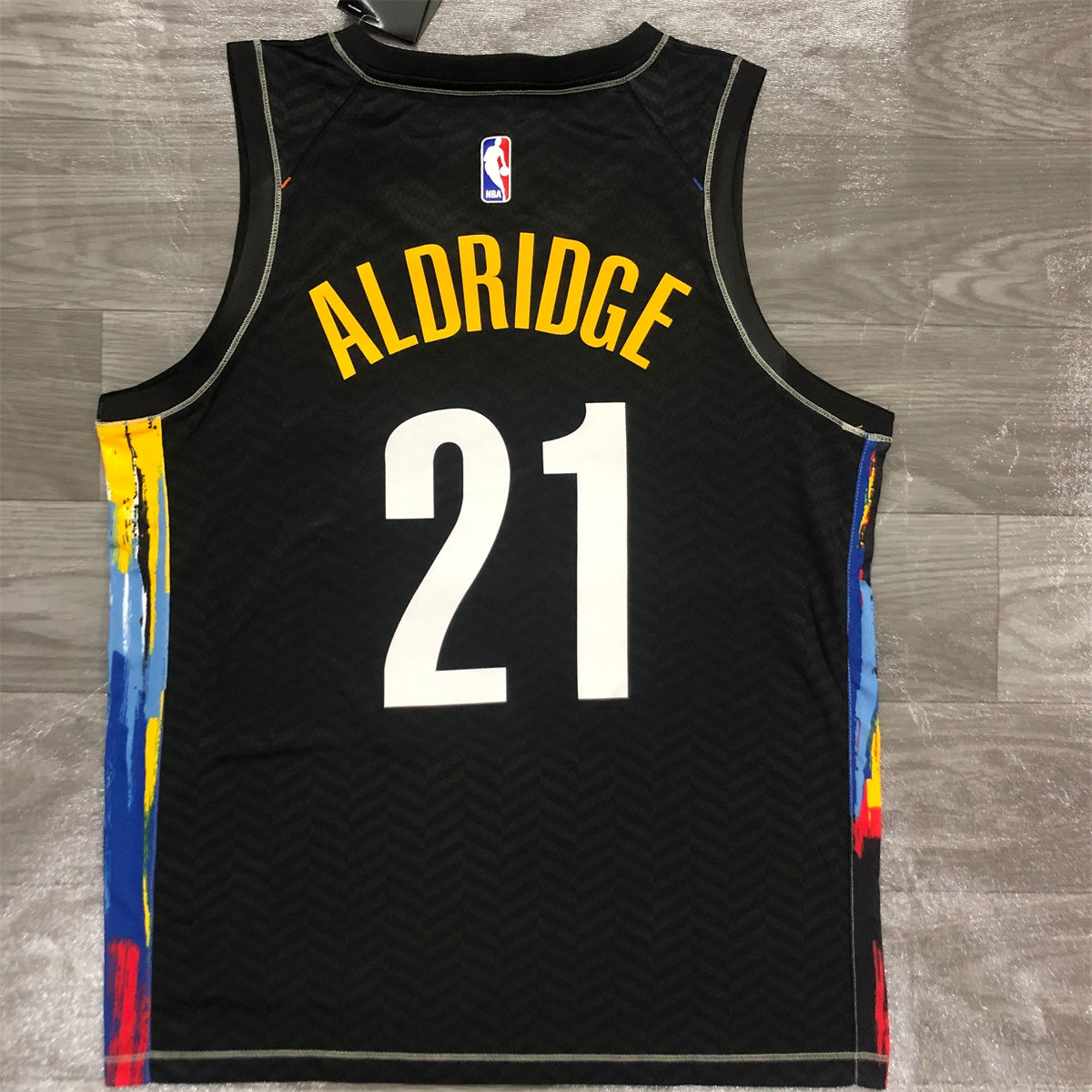 NBA Brooklyn Nets V-Neck Black Jersey ALDRIDRGE#21 S-XXL