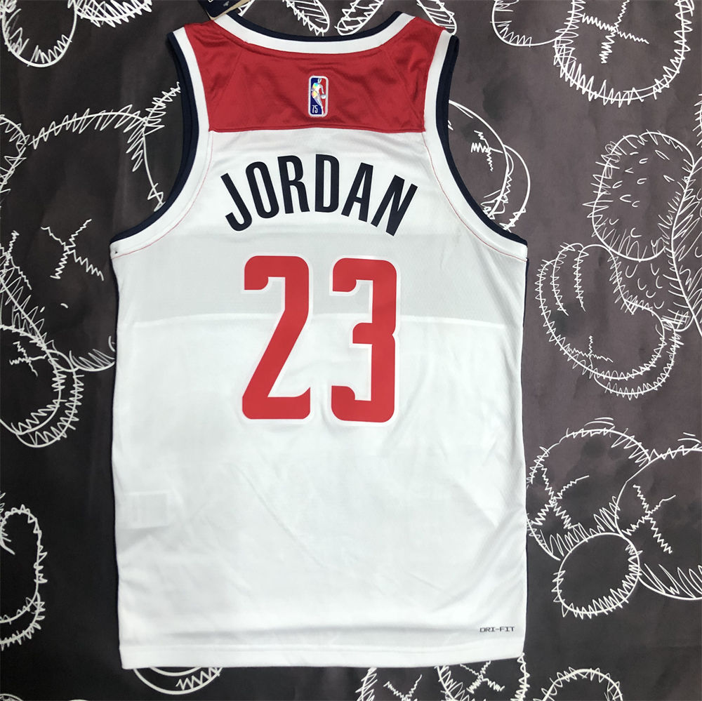 NBA Washington Wizards 75th Anniversary WHITE JORDAN#23 Jersey S-XXL