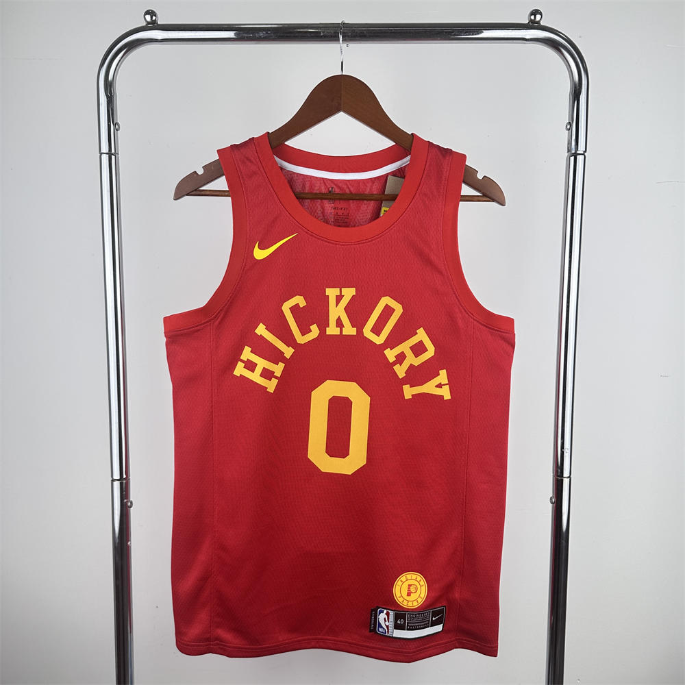 NBA Indiana Pacers 2019 Round Neck Retro Red Jersey HALIBURTON#0 S-XXL