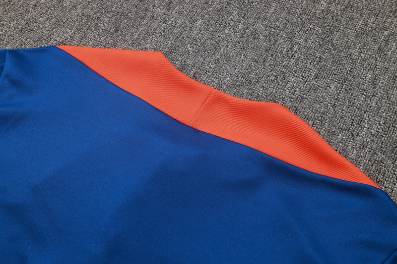 24/25 Netherlands Colorful Blue Long-sleeved half-pull training kit Football team kit