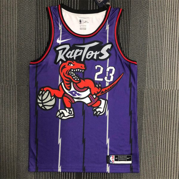 NBA Toronto Raptors Round Neck Purple VANVLEET#23 jersey S-XXL