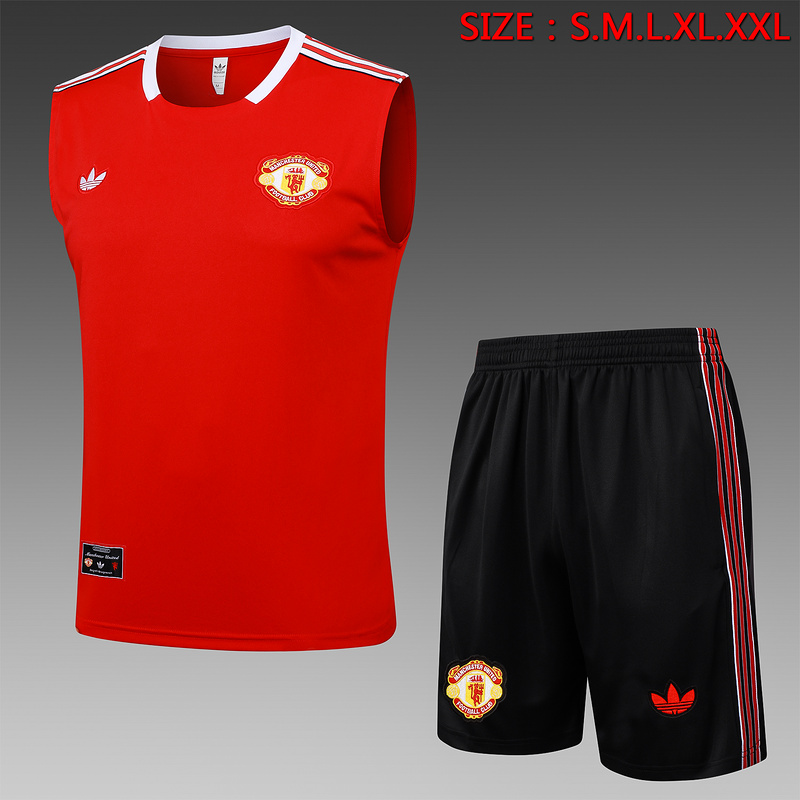 2025/26 Manchester United Red Training Set Shirt and Shorts