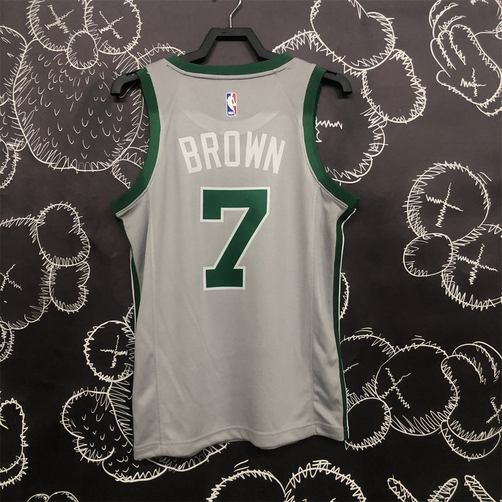 NBA Boston Celtics Round Neck Grey Jersey S-XXL