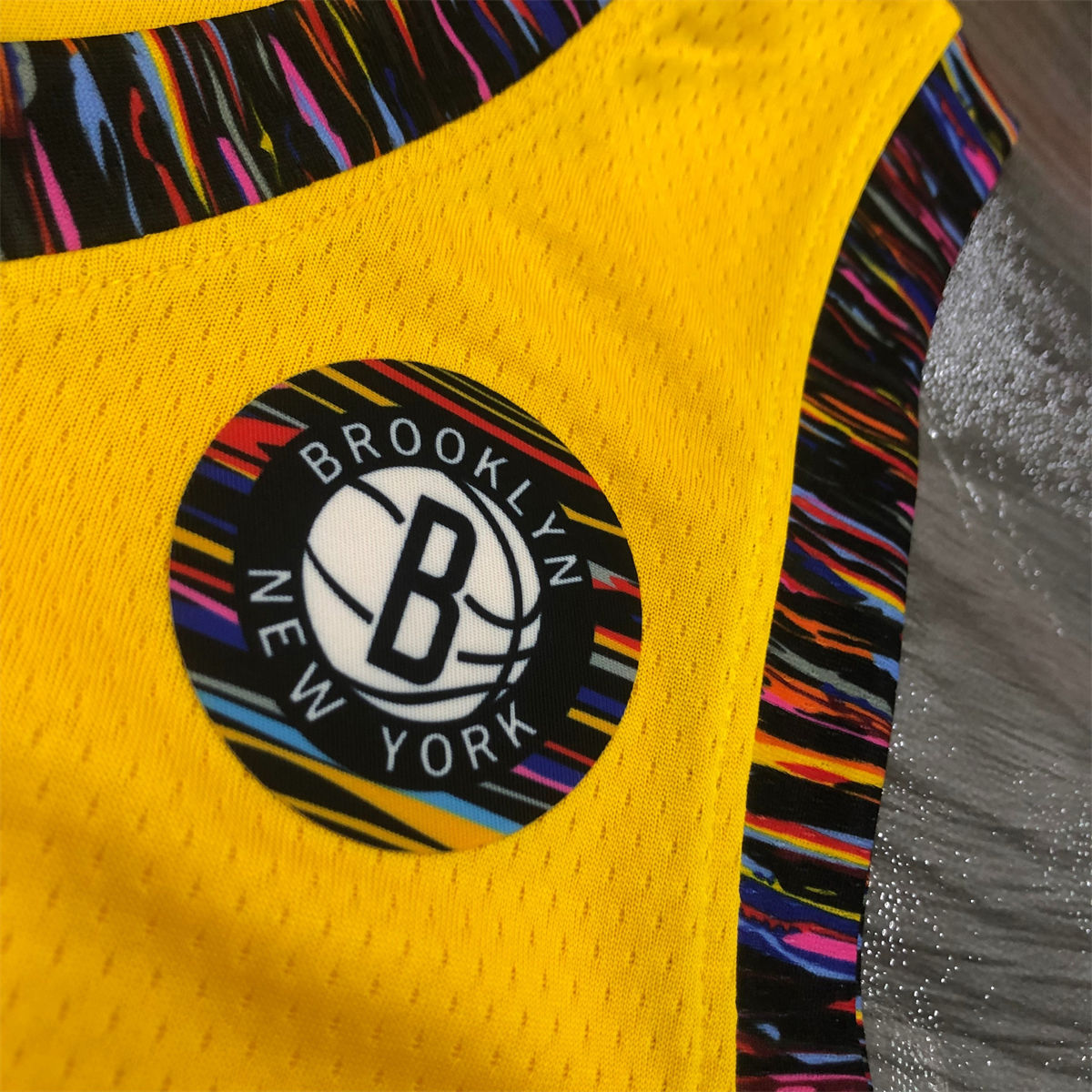 NBA Brooklyn Nets V-Neck Yellow Jersey DURANT#7 S-XXL