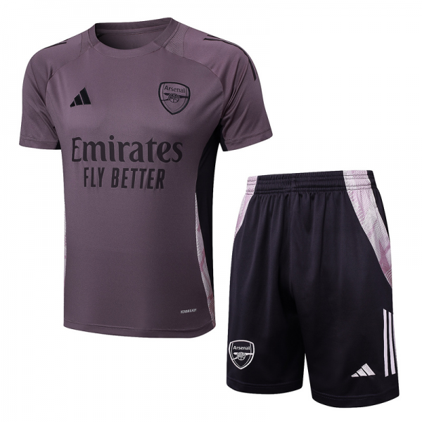 24/25 Arsenal Grey purple Training Set Shirt and Shorts