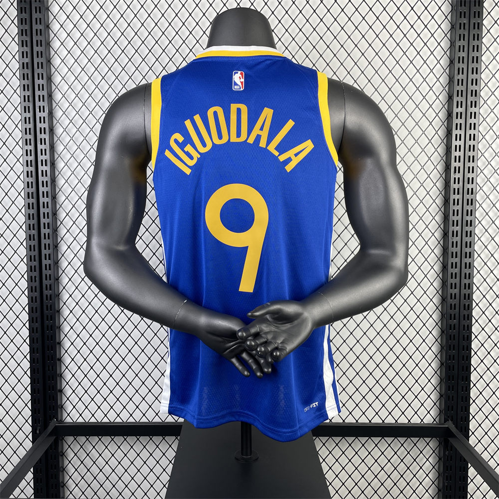 NBA Golden State Warriors 2023 V-Neck Blue Jersey IGUODALA#9 S-XXL