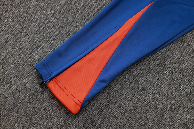 24/25 Netherlands Colorful Blue Long-sleeved half-pull training kit Football team kit