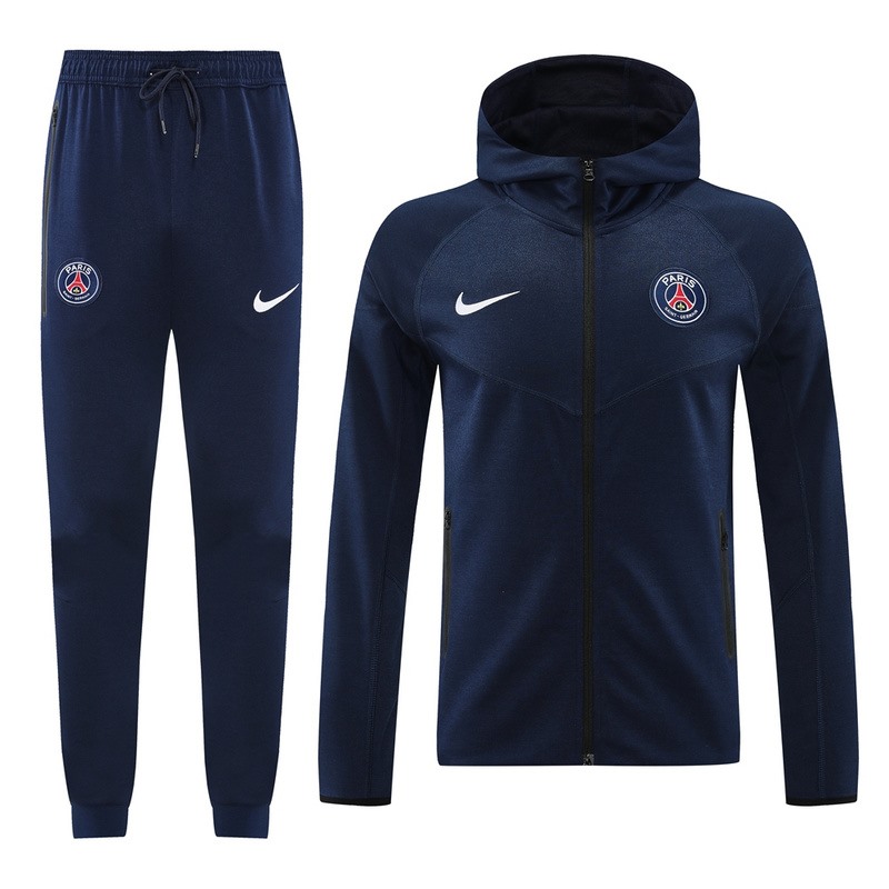 2024 PSG Royal Blue Hoodie Jacket Kit Set Football Team Shirt Sports Fashion