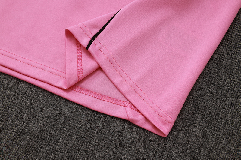 202526 Miami Pink Long-sleeved half-pull training kit Football team kit
