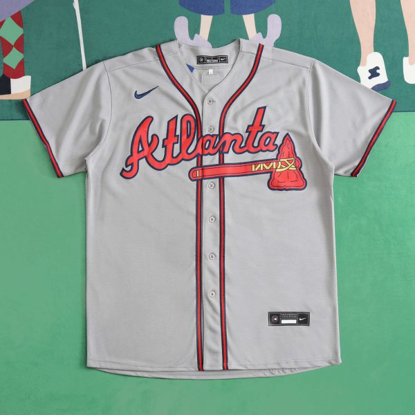 MLB Atlanta Braves Grey Jersey ACUNA JR. #13