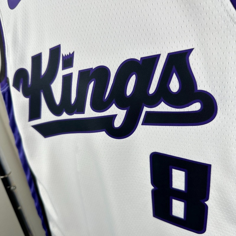 NBA Scaramento Kings 2024 V-Neck White jersey LAVINE#8 S-XXL