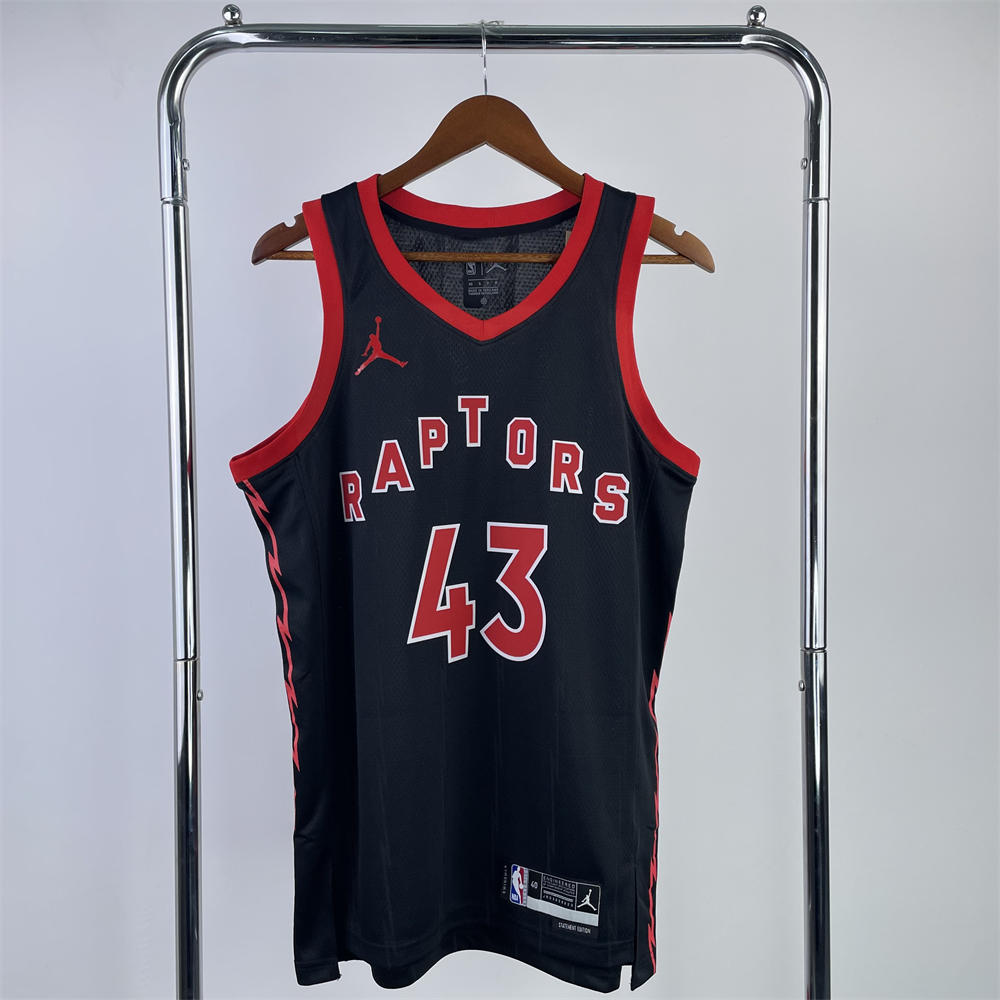 NBA Toronto Raptors V-Neck Black jersey SIAKAM#43 S-XXL