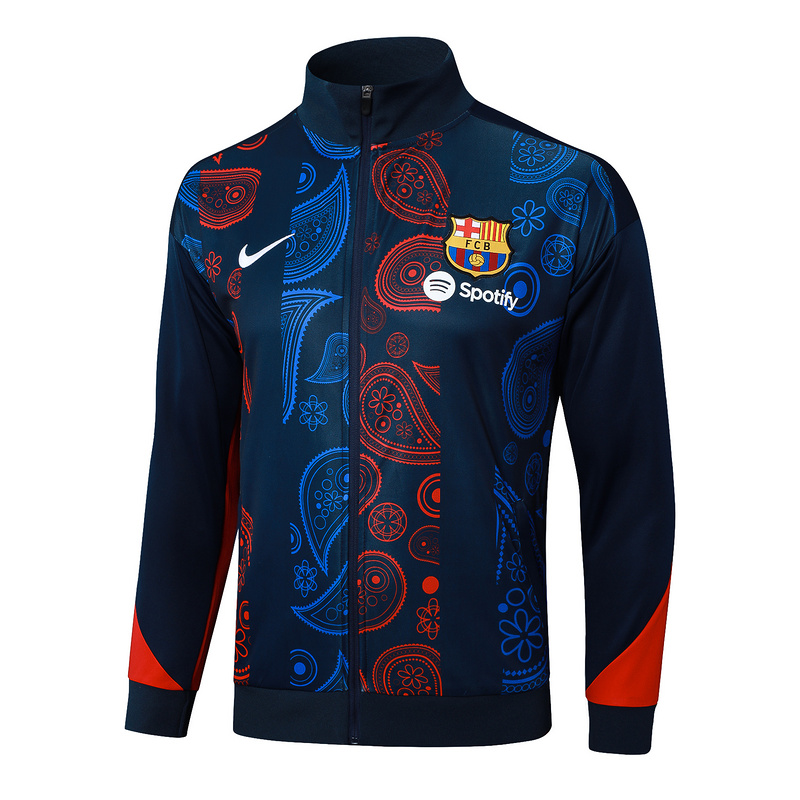 2024/25 Barcelona Royal blue Jacket Training Suit Set Football Team Shirt Sports Fashion