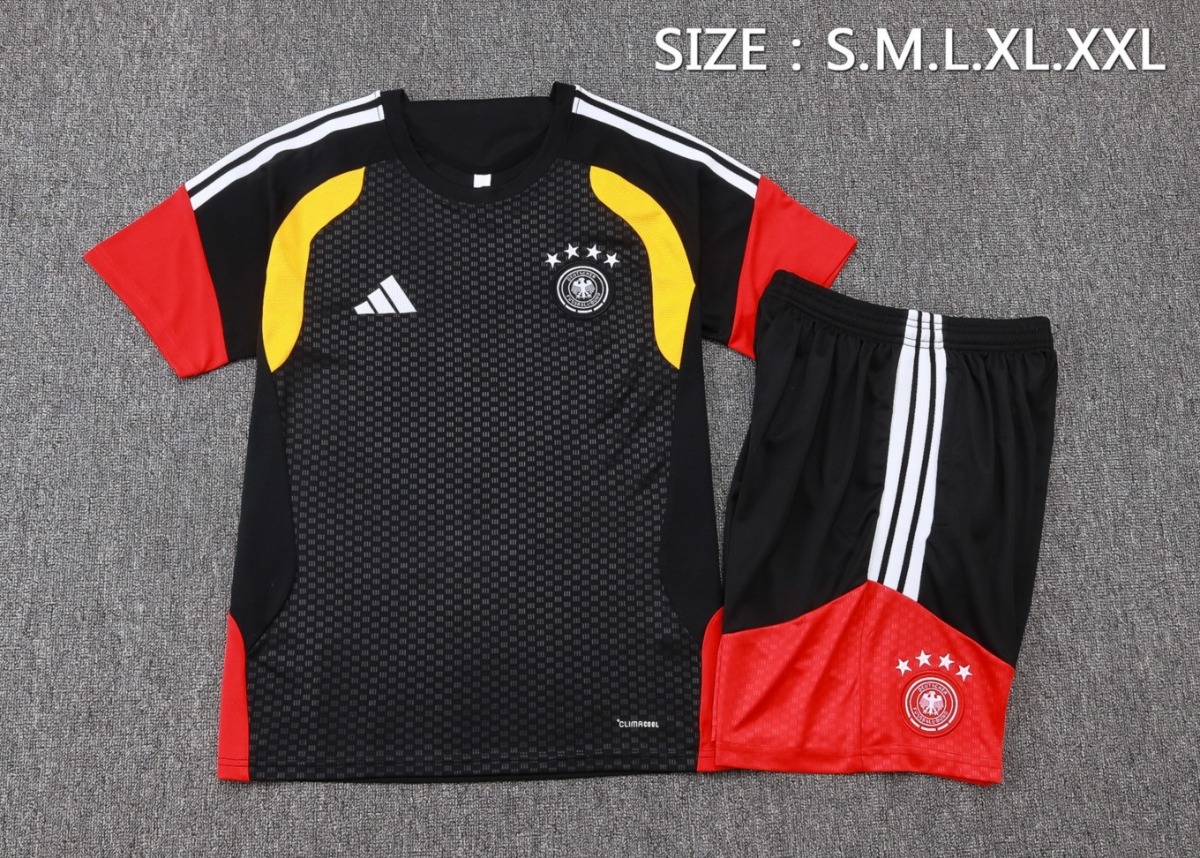 2026 Germany Black Training Set Shirt and Shorts