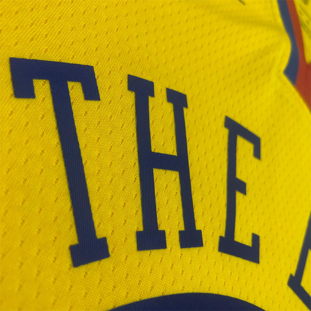 NBA Golden State Warriors V-Neck Yellow Jersey DURANT#35 S-XXL