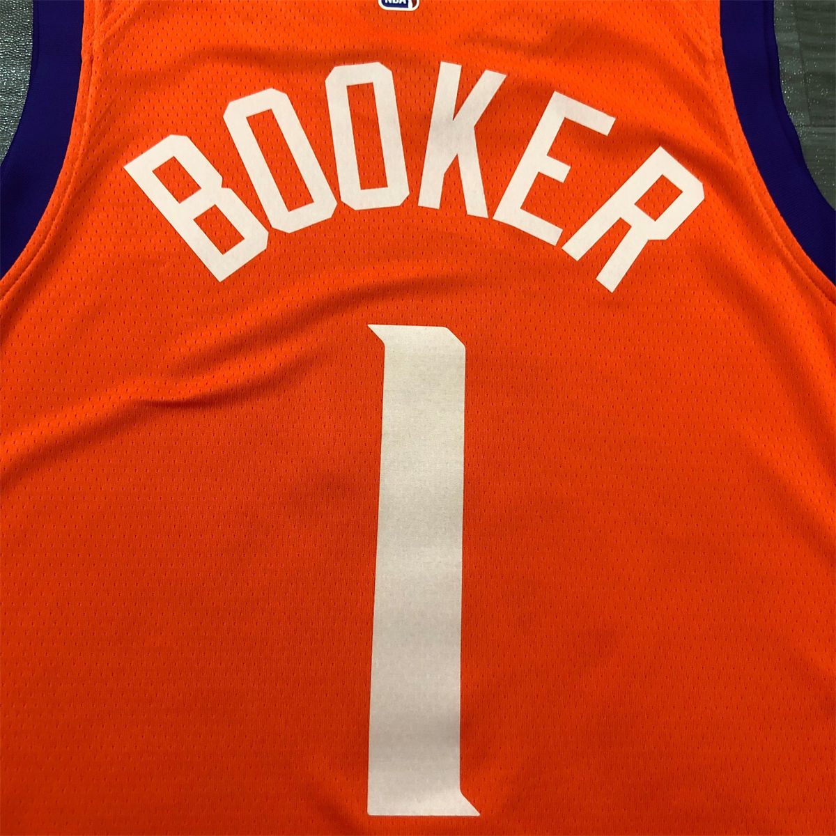 NBA Phoenix Suns V-Neck Orange jersey BOOKER#1 S-XXL