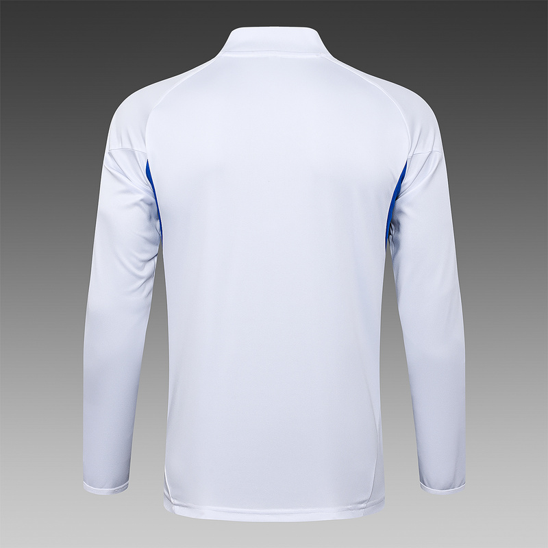 202526 Manchester United White Long-sleeved half-pull training kit Football team kit
