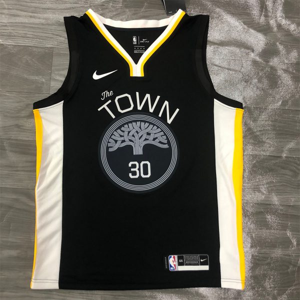 NBA Golden State Warriors V-Neck Black Jersey CURRY#30 S-XXL